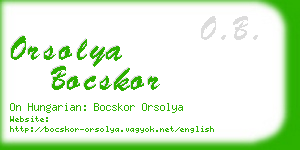 orsolya bocskor business card